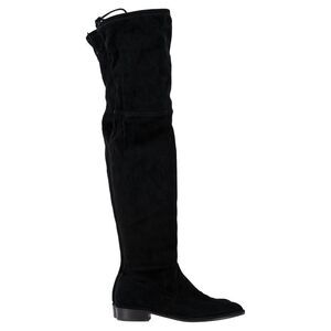Stuart Weitzman Lowland Stretch Over the Knee Boots in Black Suede
